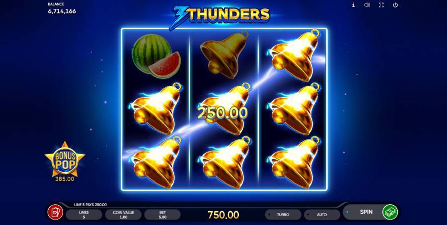 3 thunders online casino slot by endorphina